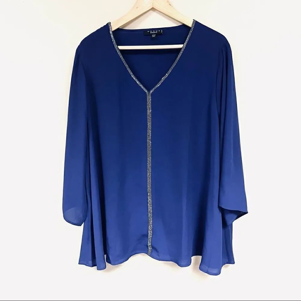 👠Grace Woman royal blue top with sequined accent 22/24